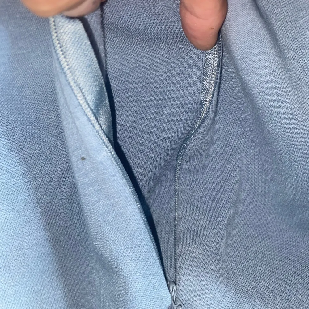 90 Degree By Reflex Blue Zip Neck Thumb Hole Long Sleeve Fleece Pullover XL - Image 7