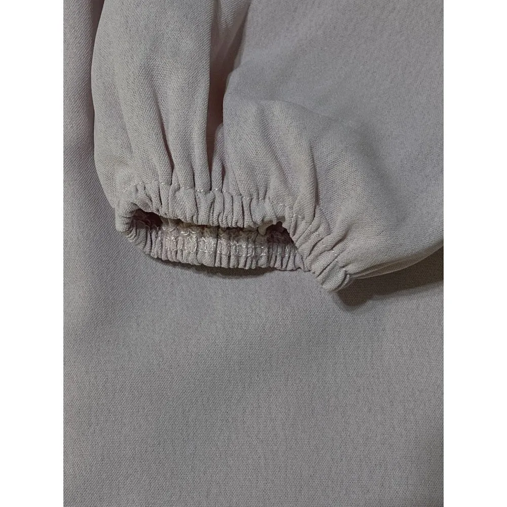 CBR Women's Long Sleeve Blouse Top Blush Pink Grommet Detail Size XL - Image 7