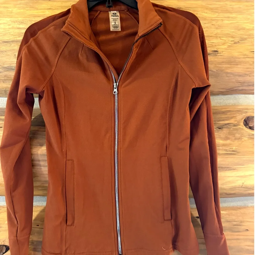 Mono B Rust Zip Up Jacket size S - Image 3