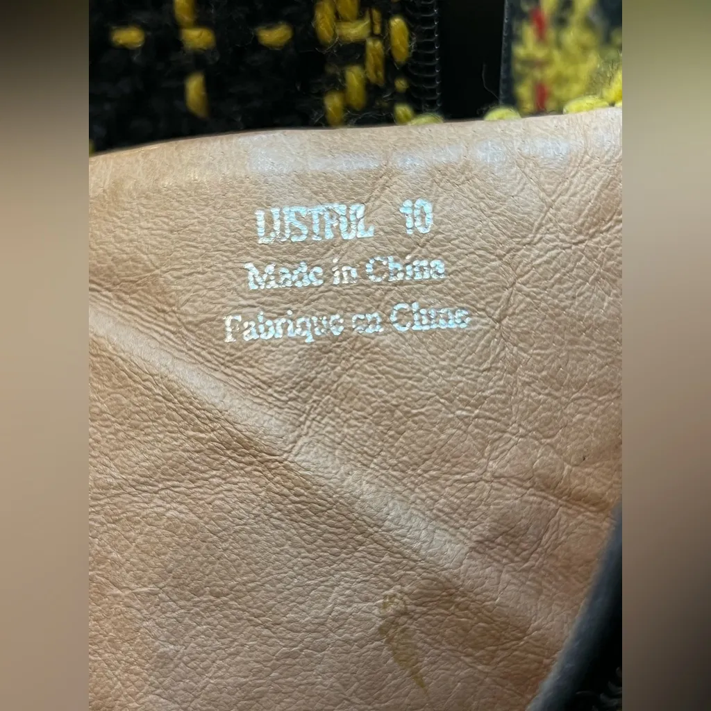 Jeffrey Campbell Yellow Plaid Multi Boot Heel Size 10 - Image 6