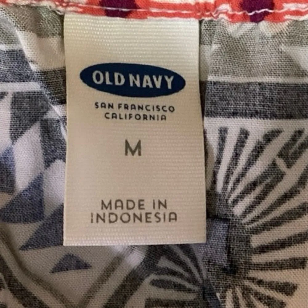 Old Navy Women's Multicolor Aztec Print Sleeveless V-Neck Camisole Jumpsuit Sz M - Image 6