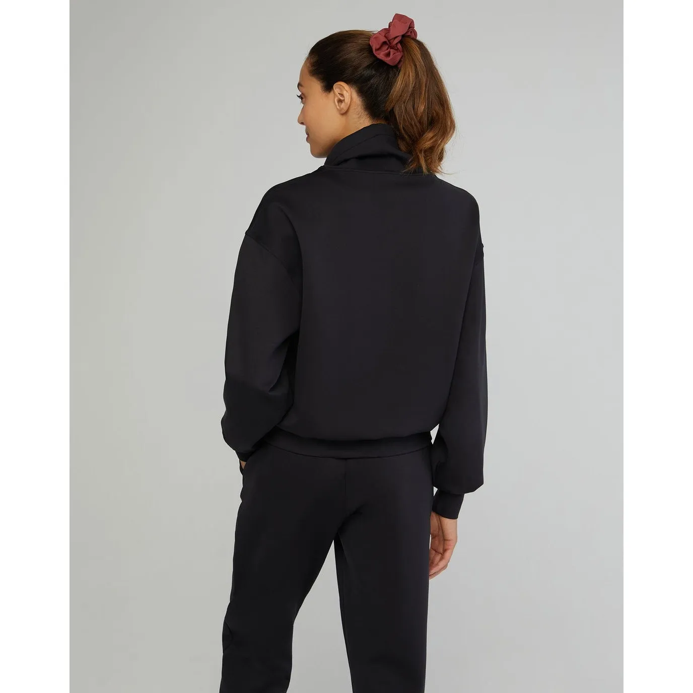 IVL Collective Long Sleeve Cowl Funnel Neck Scuba Shirt Top Black Size Small - Image 3