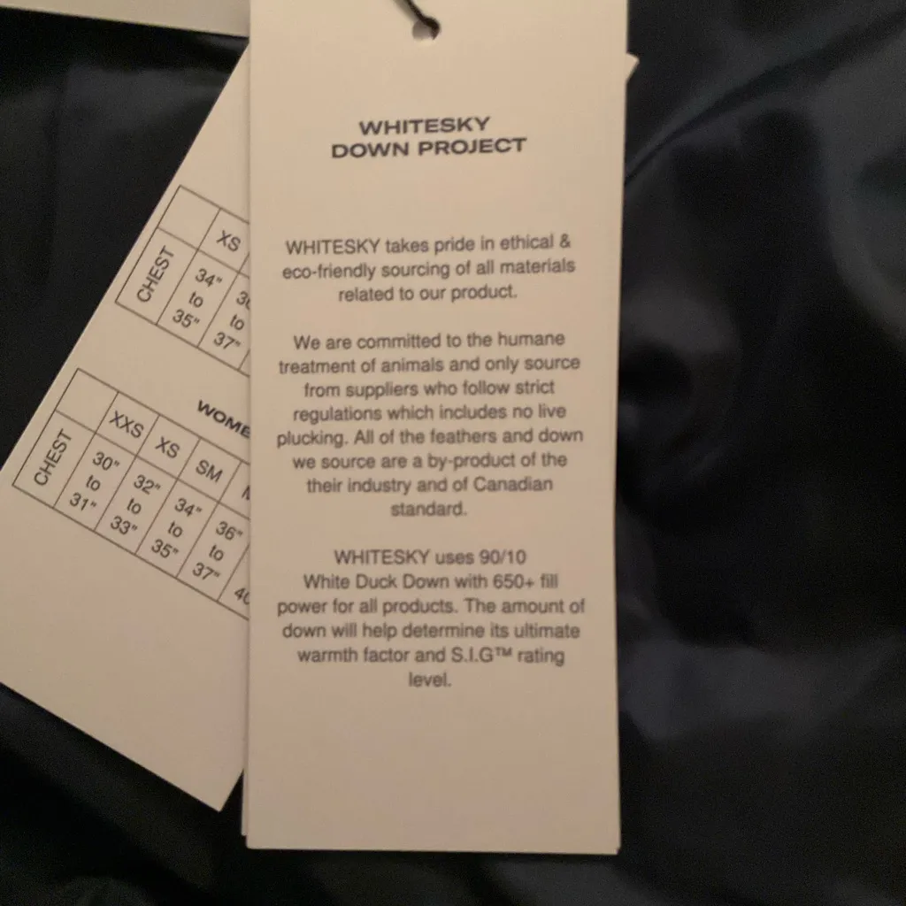 NWT Womens Size XS Blue Down Filled Puffer Coat Jacket Whitesky - Image 13