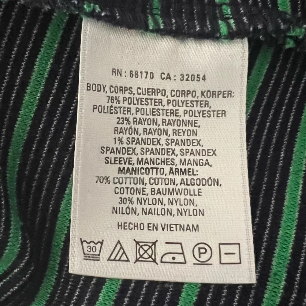 Anthropologie Postmark Striped Lace Sleeve Tunic Preppy Top Blue Green Size S - Image 6