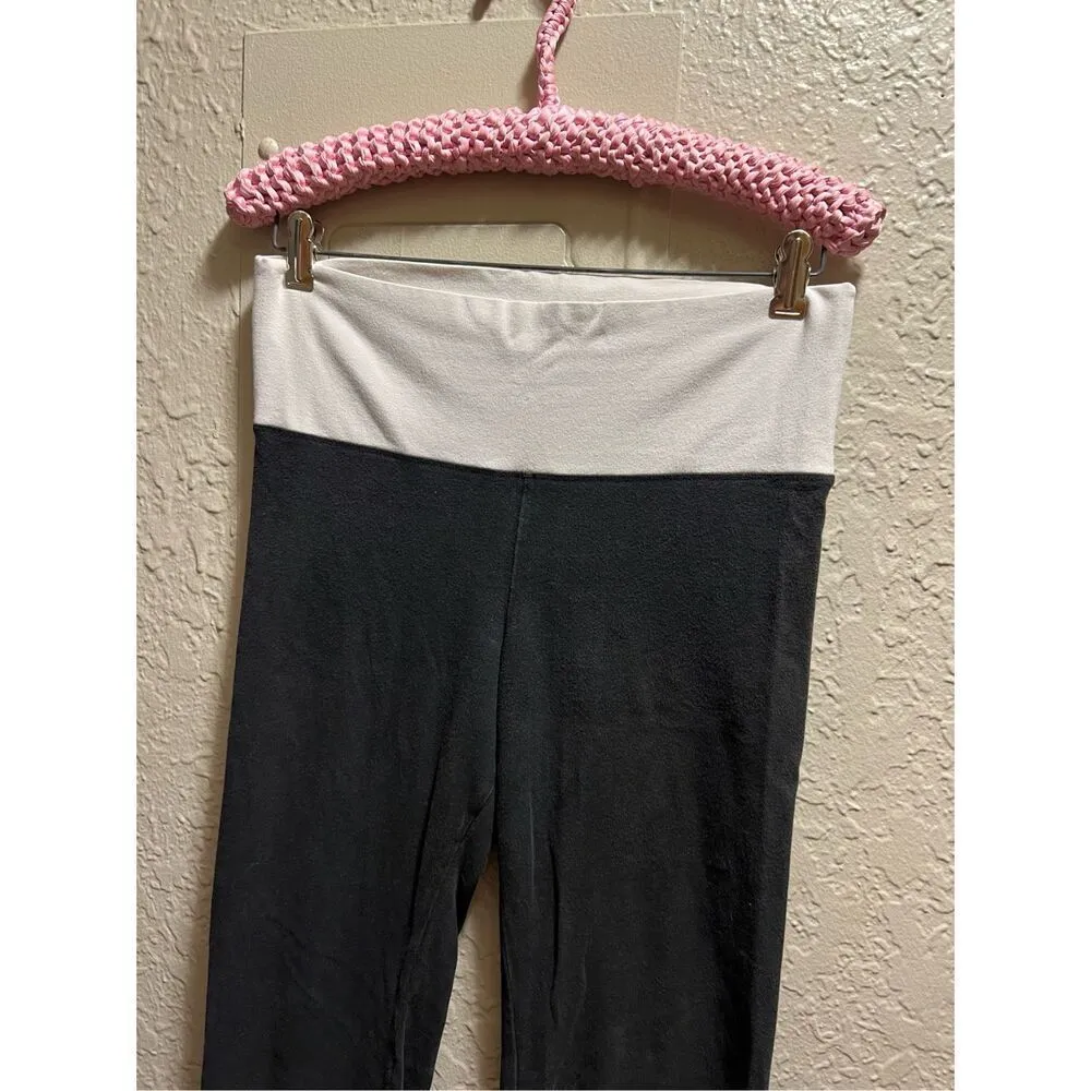 Victorias Secret Black Bootcut Leggings With White Band Woman’s Size Small Y2K 0 - Image 4