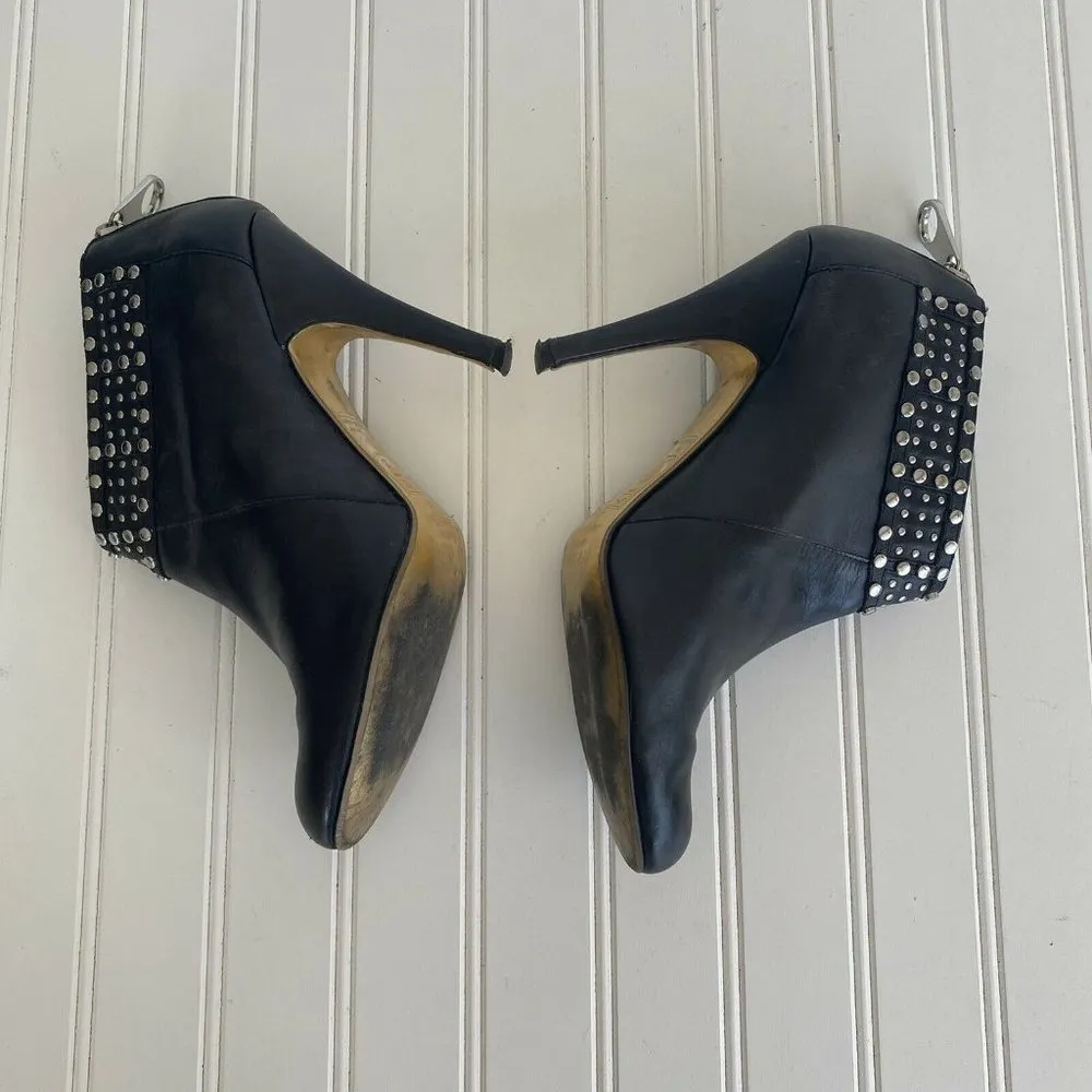 Ted Baker London Stud Black Ankle Boots Leather Langley Court Women's US 8 UK 6 - Image 4