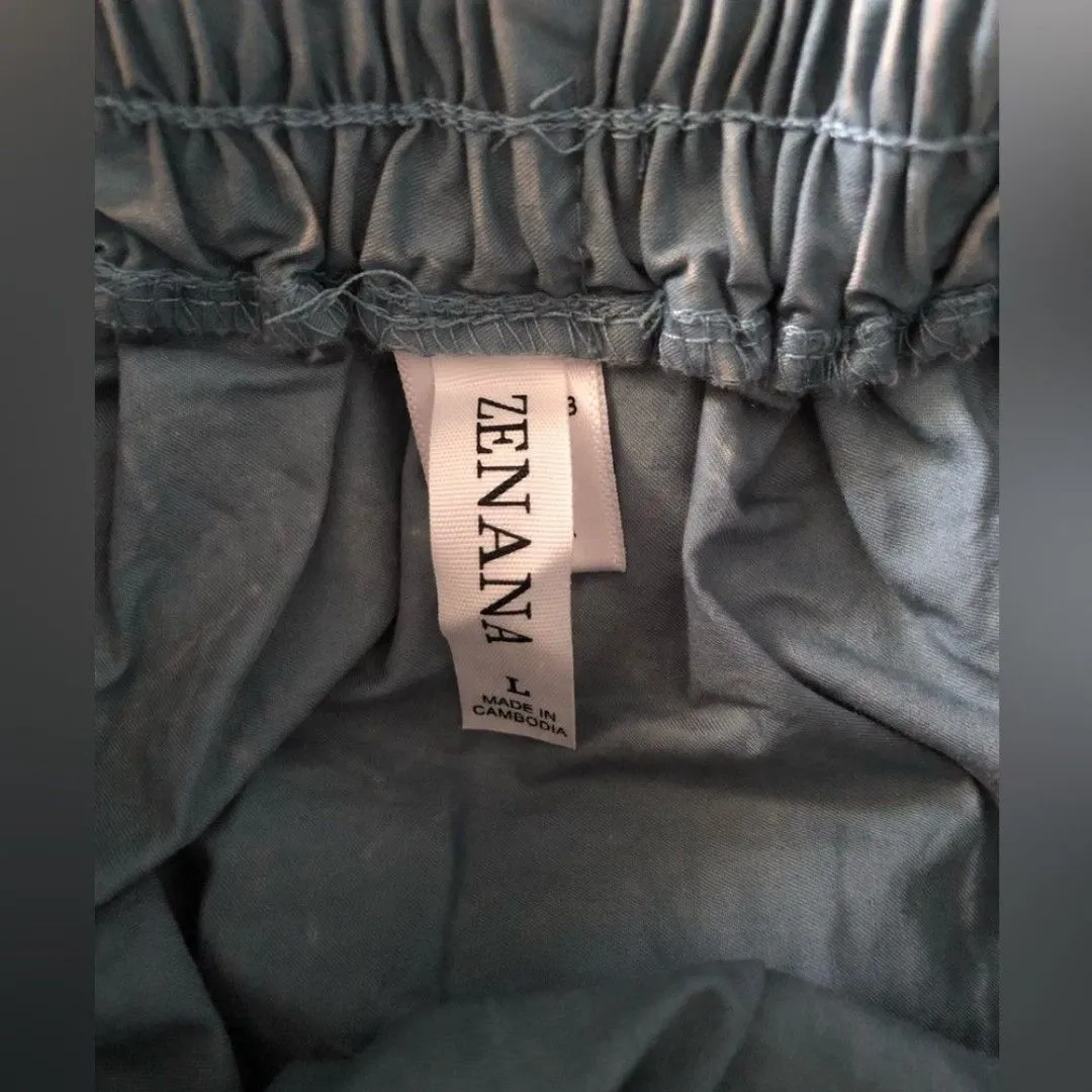 ZENANA Elegant Tiered Full A-line voluminous maxi Skirt elastic waist size L - Image 10