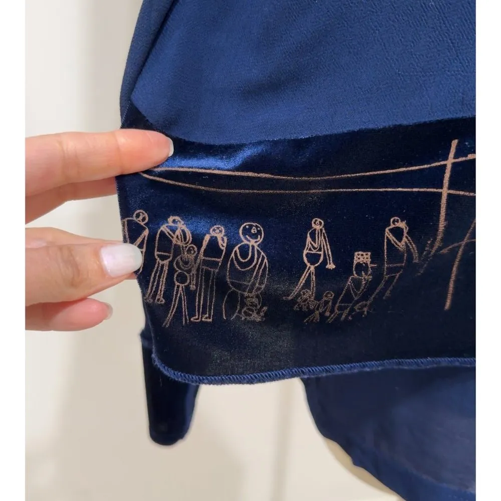 Kd Spring Women's Blue Sheer Blouse & Jacket 2 Piece Set Size L Size L - Image 6