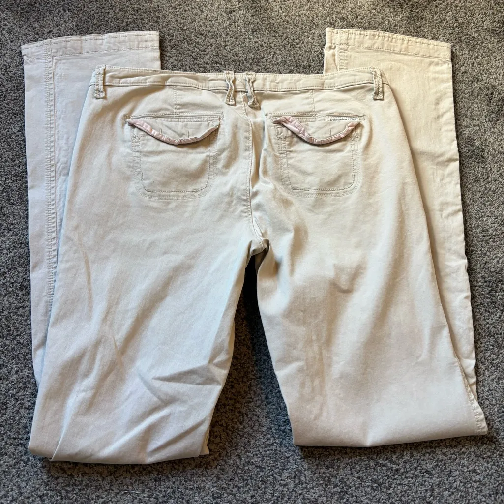 Y2K Abercrombie Tan and Pink Pants - Image 5