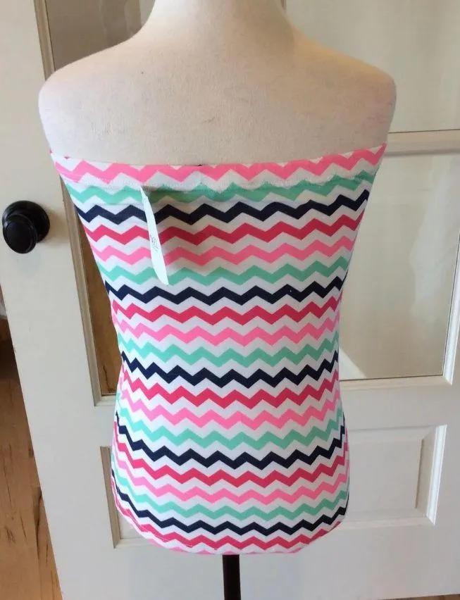 Tube Top Pink Multicolor Strapless NWT Womens Small - Image 3