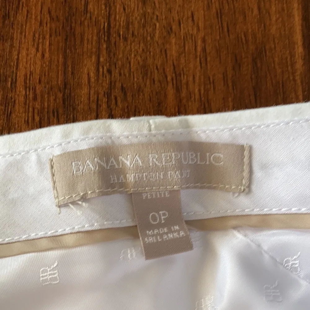 Banana Republic White Hampton Pant Petite Brunch Formal Business Preppy Size 0P - Image 7