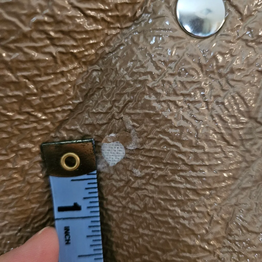 ba&sh Skirt Misty Tan Faux Leather Patent Mini Brown Size Small Button Details - Image 13