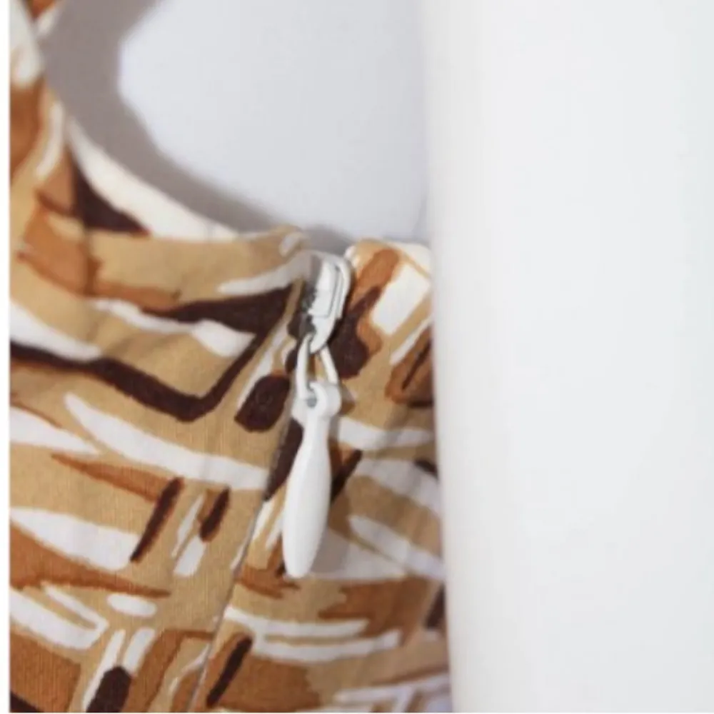 Kate Spade Womens Basket Weave Print Poplin Mini A Line Dress Brown Size 0 - Image 16