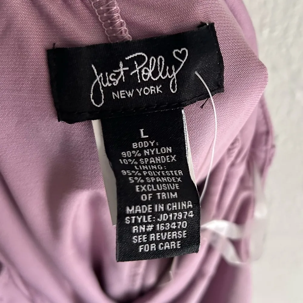 Hot Topic Just Polly Lilac Lace Lace-up Cami Dress Sz Large NWT - Image 6