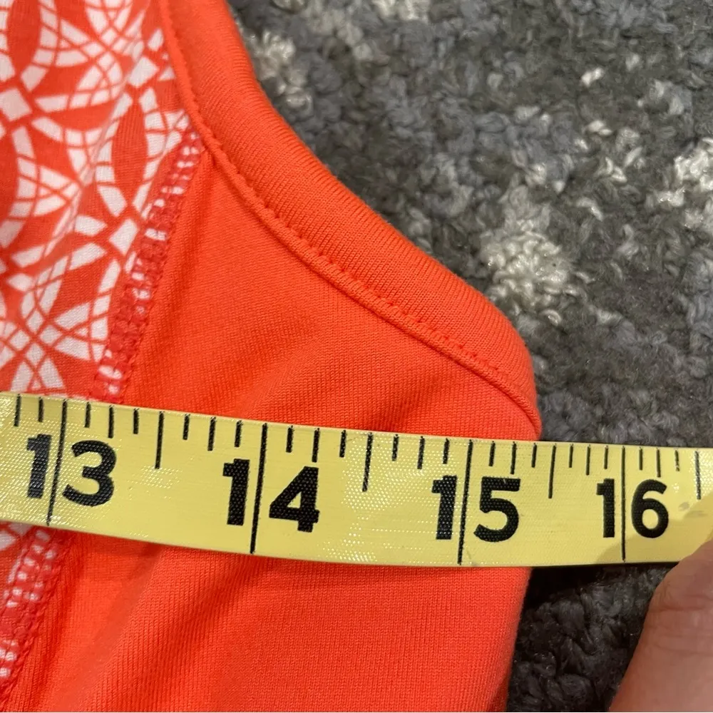 Lola by AFG Peach Geometric Athletic Racerback Dress Tennis Golf Sz Medium Orange - Image 12