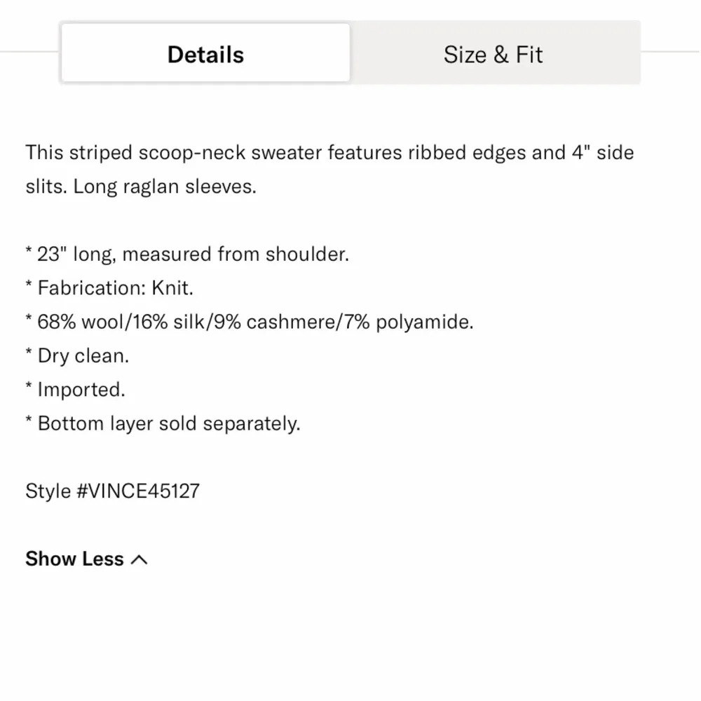 Vince navy and black wool cashmere silk striped sweater long sleeve S - Image 11