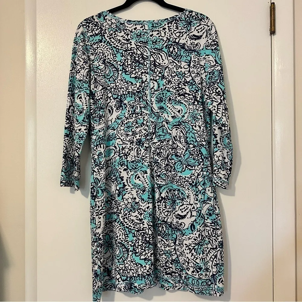 Lilly Pulitzer Juliet Dress Hippy Hippy Shake Womens Large V Neck - Image 4