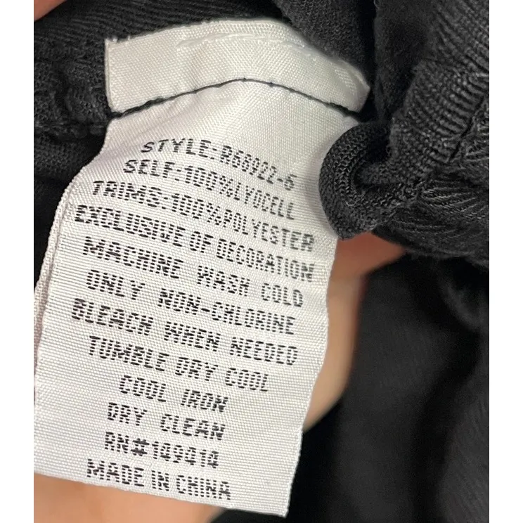 Johnny Was Cargo Pants R68922-6 Black Lyocell Pull-On Utility Boho Women's M - Image 5