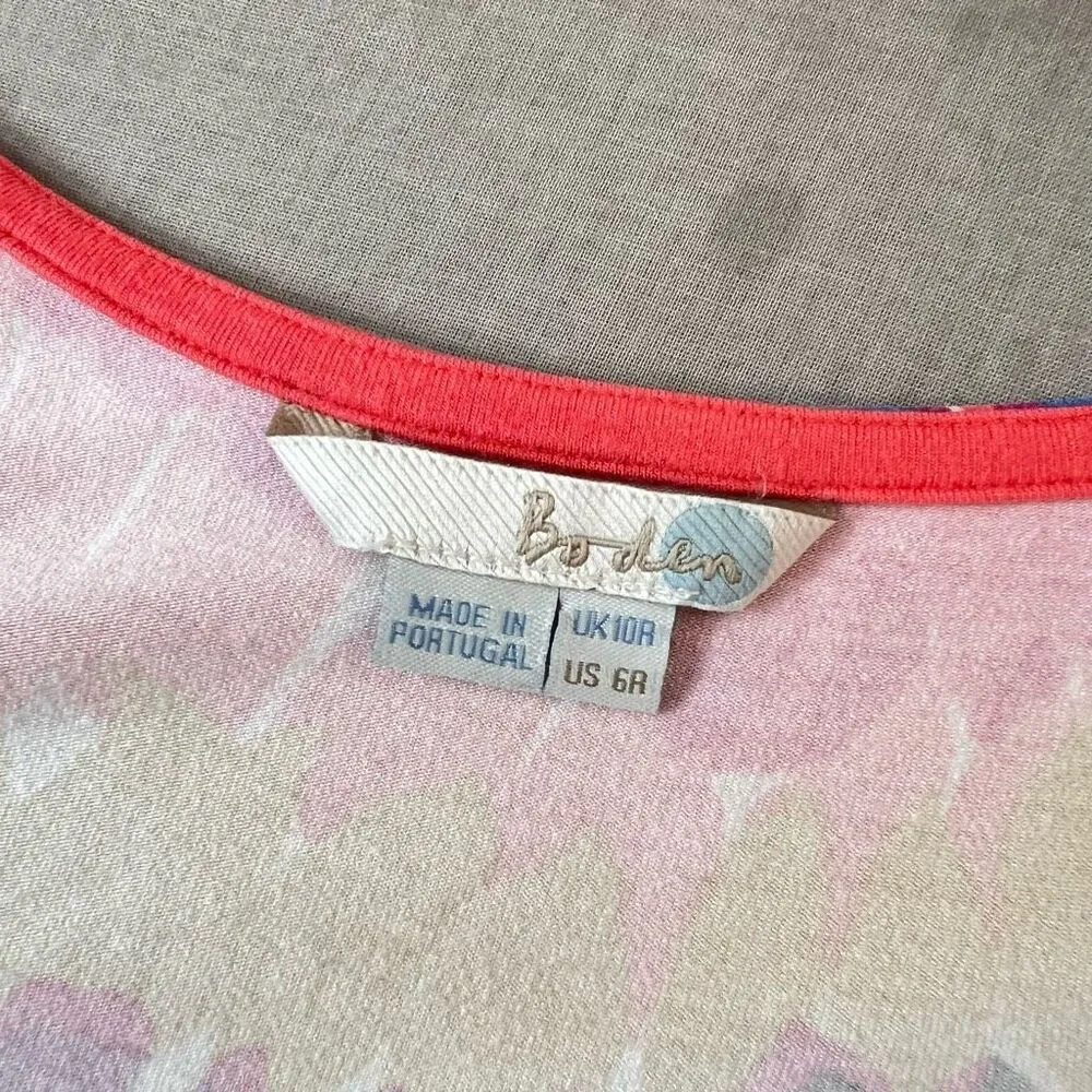 Boden sleeveless colorful print jersey maxi dress size 6 - Image 8