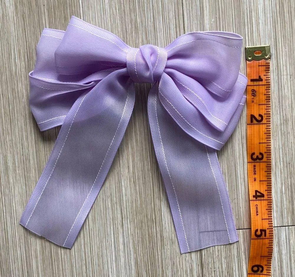 Purple Lavender clip Bow - Image 4