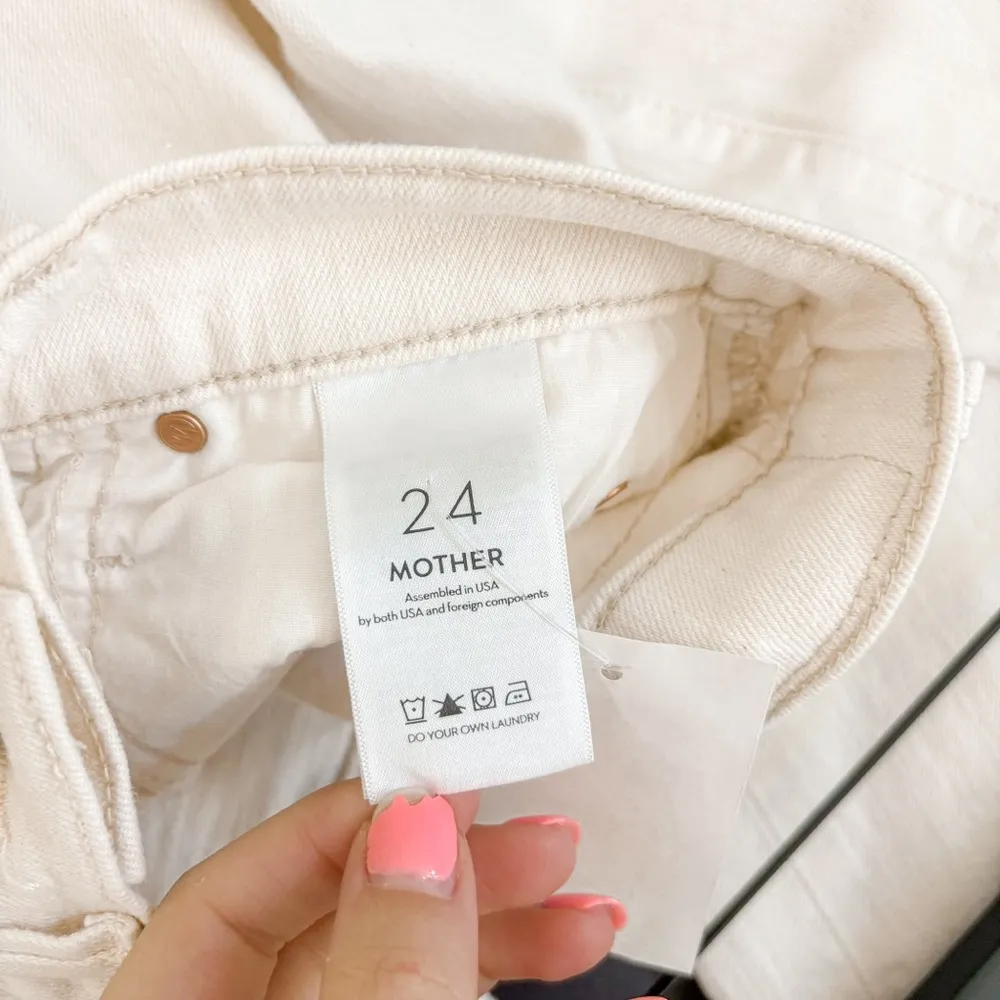 Mother Superior High Waisted Tunnel Vision Sneak Jeans Unnatural Acts White Size 24 - Image 9