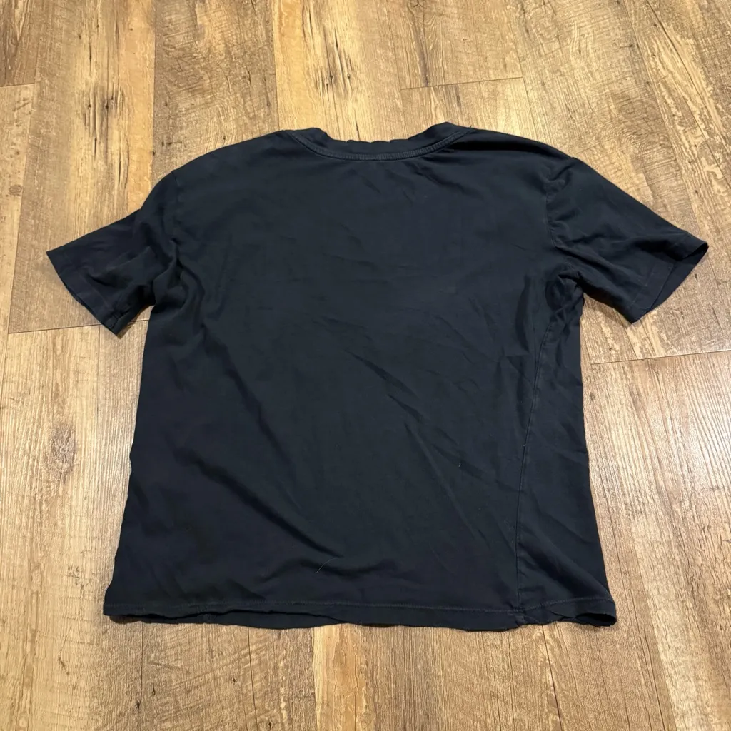 Free People Navy Blue Short VNeck Top Small - Image 4