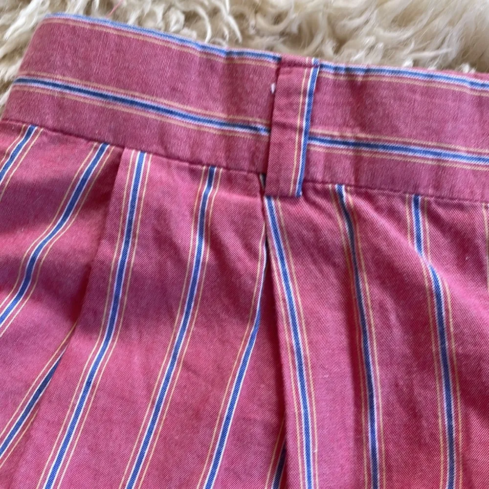 Vintage Lands End Woven Cotton Lightweight striped Bermuda Shorts - Image 7