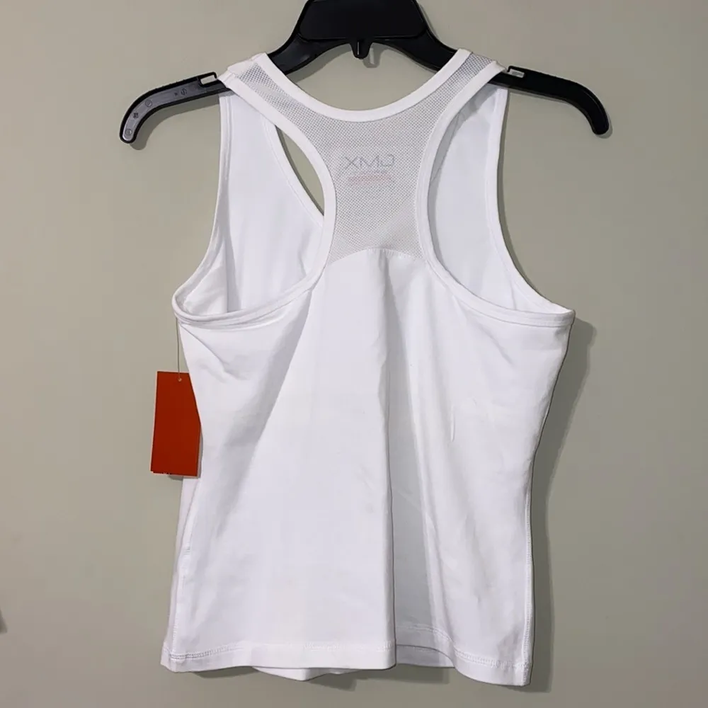 CMX Sport small women’s white Alicia Racer Back Bra Cami with wicking management - Image 4