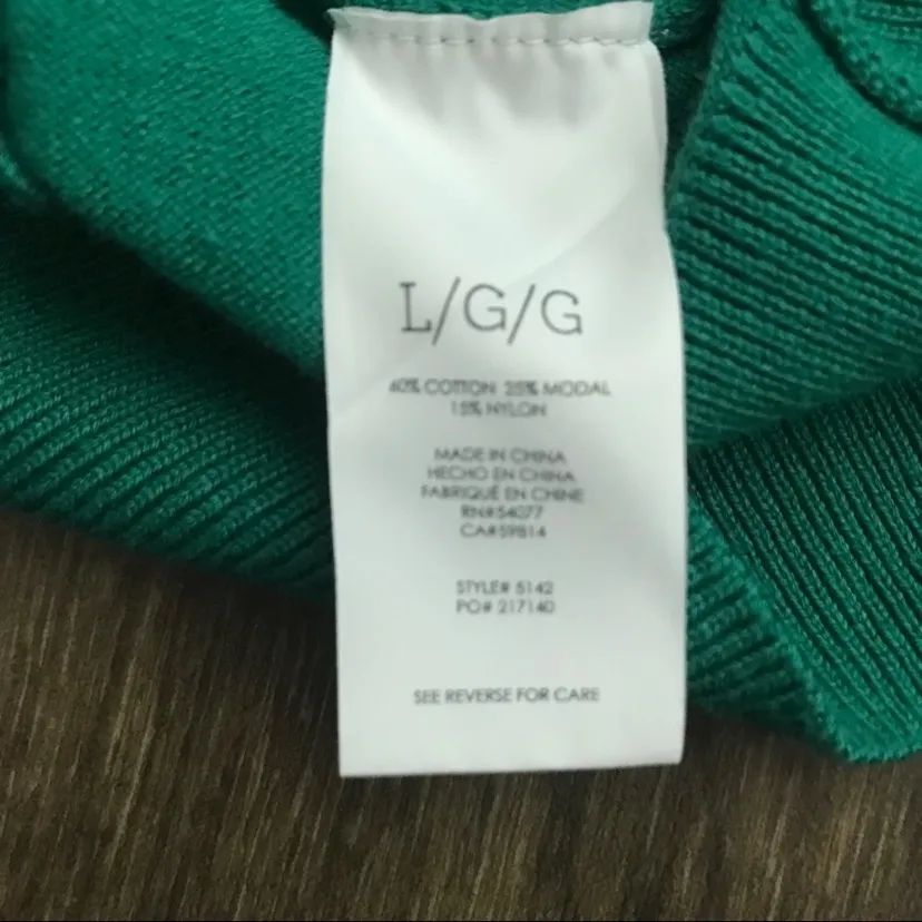 CAbi Banner Emerald Green Sweater #5142 Sz L - Image 4