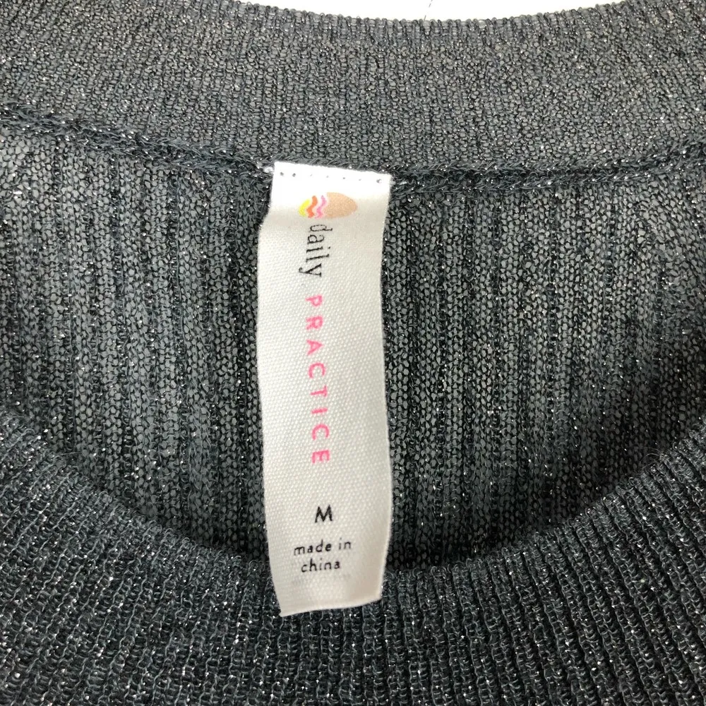 Daily Practice by Anthropologie Sheer Sparkle Sweater Midi Dress Medium Knit - Image 6