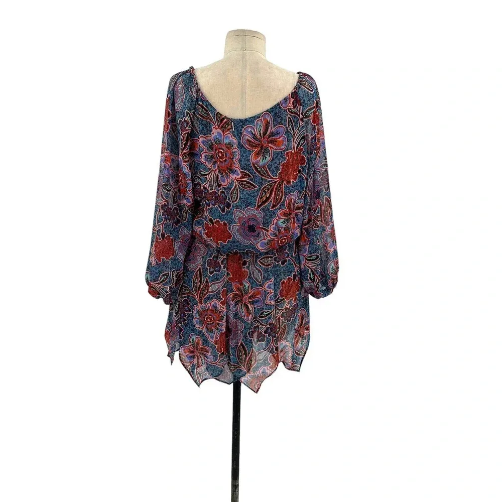 Misa Los Angeles Tara Dress in Cerulean‎ Floral Print Blue Size XS - Image 7