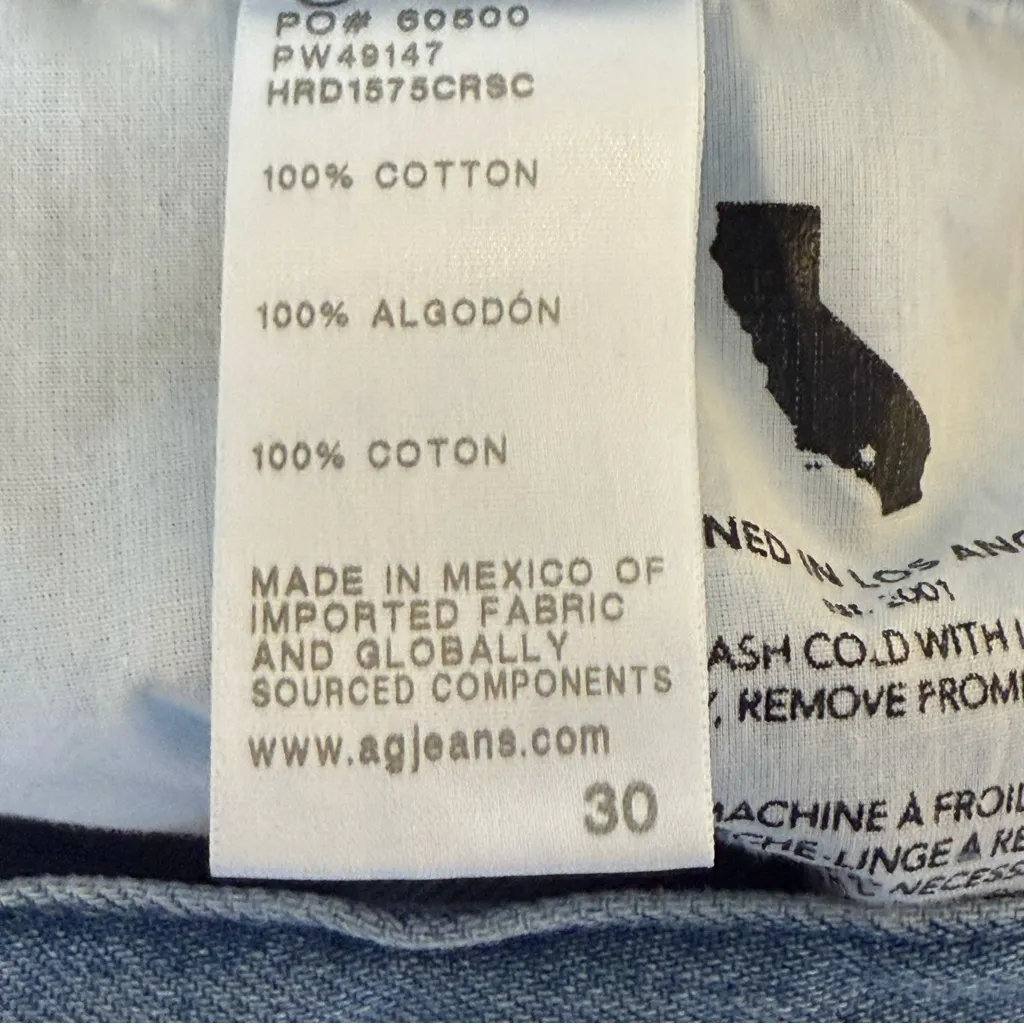 AG ADRIANO GOLDSCHMIED The Ex-Boyfriend Slouchy Slim Mid Rise Jeans Size 30 NWT - Image 12