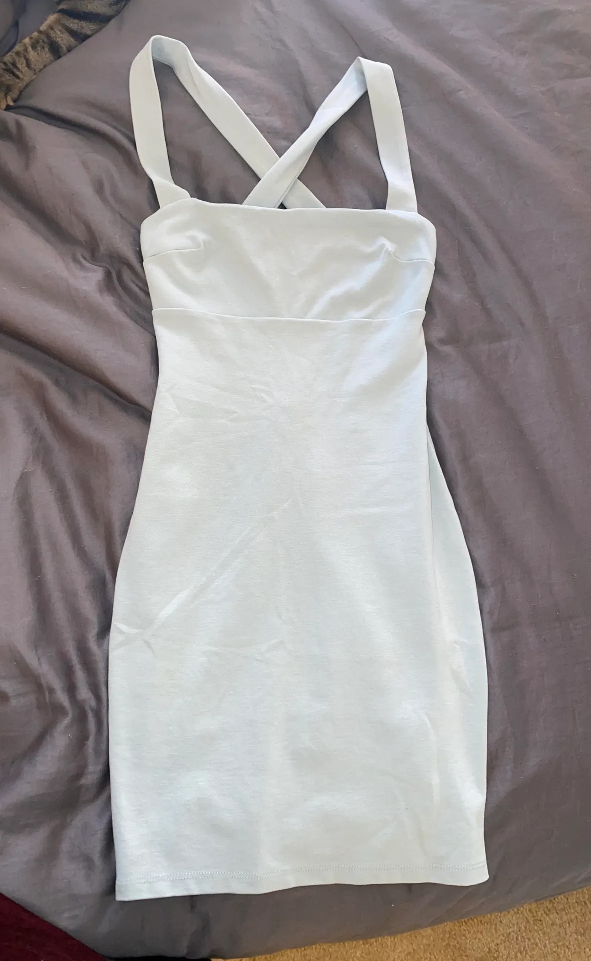 “Playtime Light Blue Bodycon Dress” size XS - Image 4