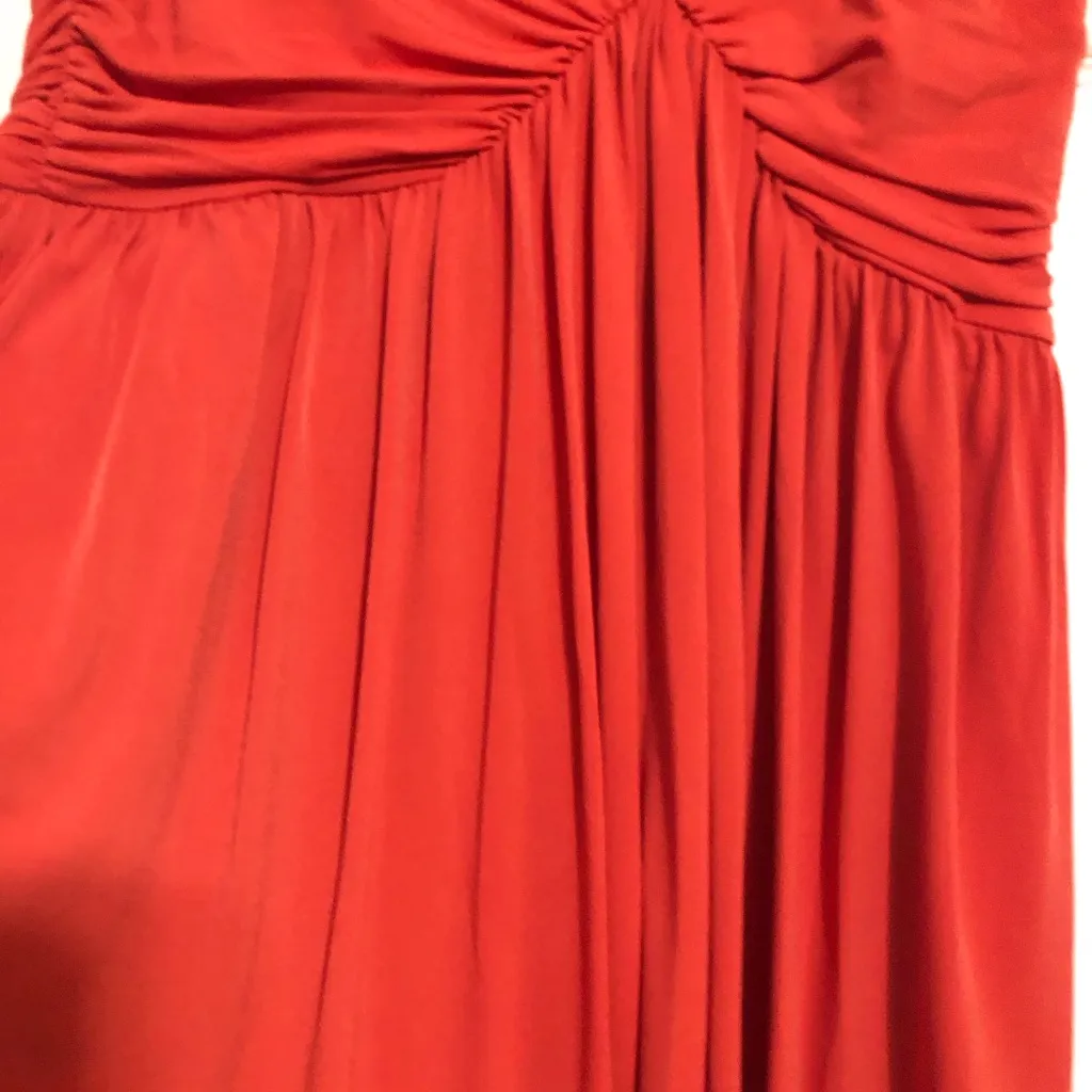 Boston proper fit flare ruched burnt orange dress women’s size 16 wedding guest - Image 5