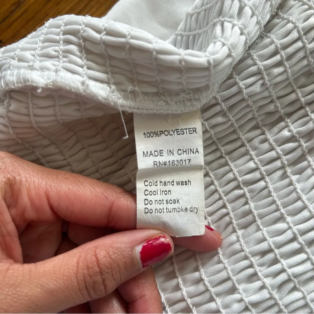 Princess Polly White Babydoll Dress with Bishop Sleeves - Image 6