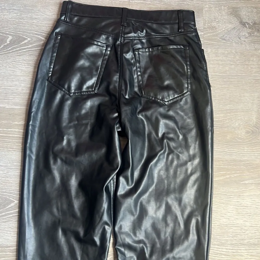 Abercrombie & Fitch The Ankle Straight Ultra High Rise vegan leather - Image 11