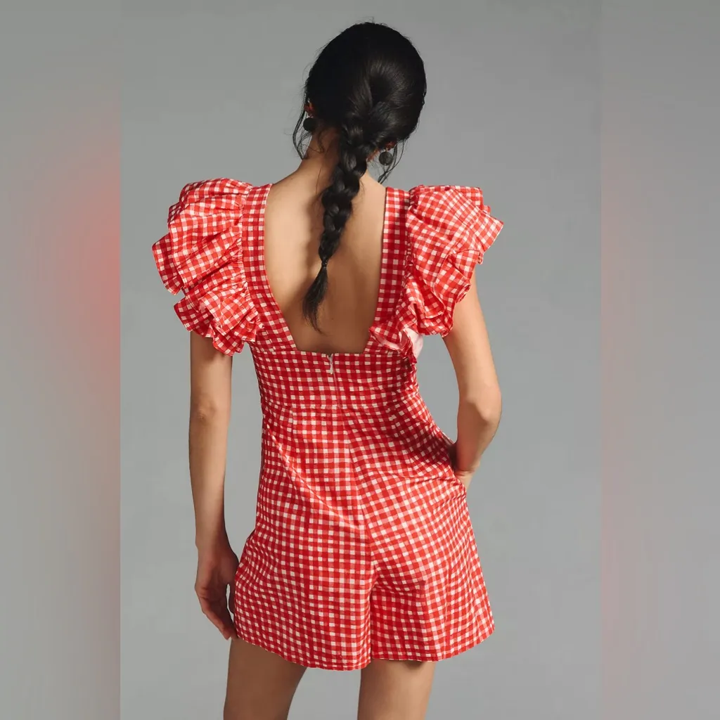 Hutch V-Neck Ruffle-Sleeve Romper - Image 7