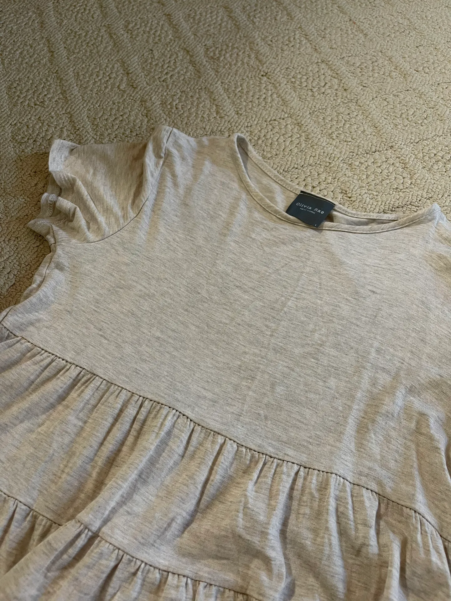 Ruffly Cream T-shirt - Image 4