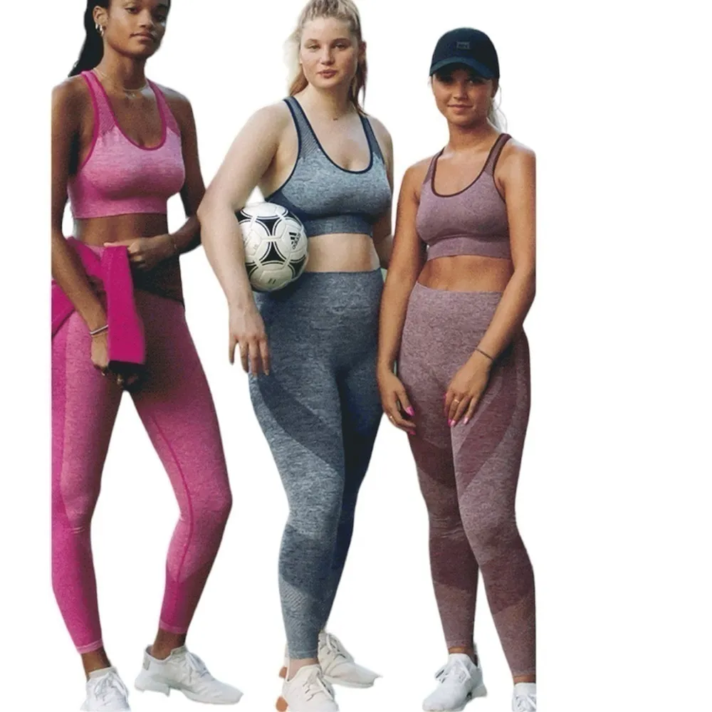 PINK Victoria Secret Purple Seamless High Waist Athletic Leggings Size S Yoga - Image 2