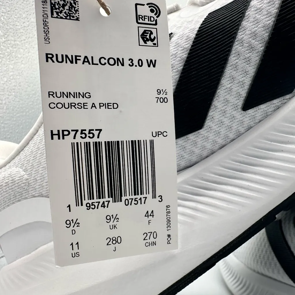 Size 11 Women’s  - adidas Runfalcon 3.0 White Black W new in box - Image 6
