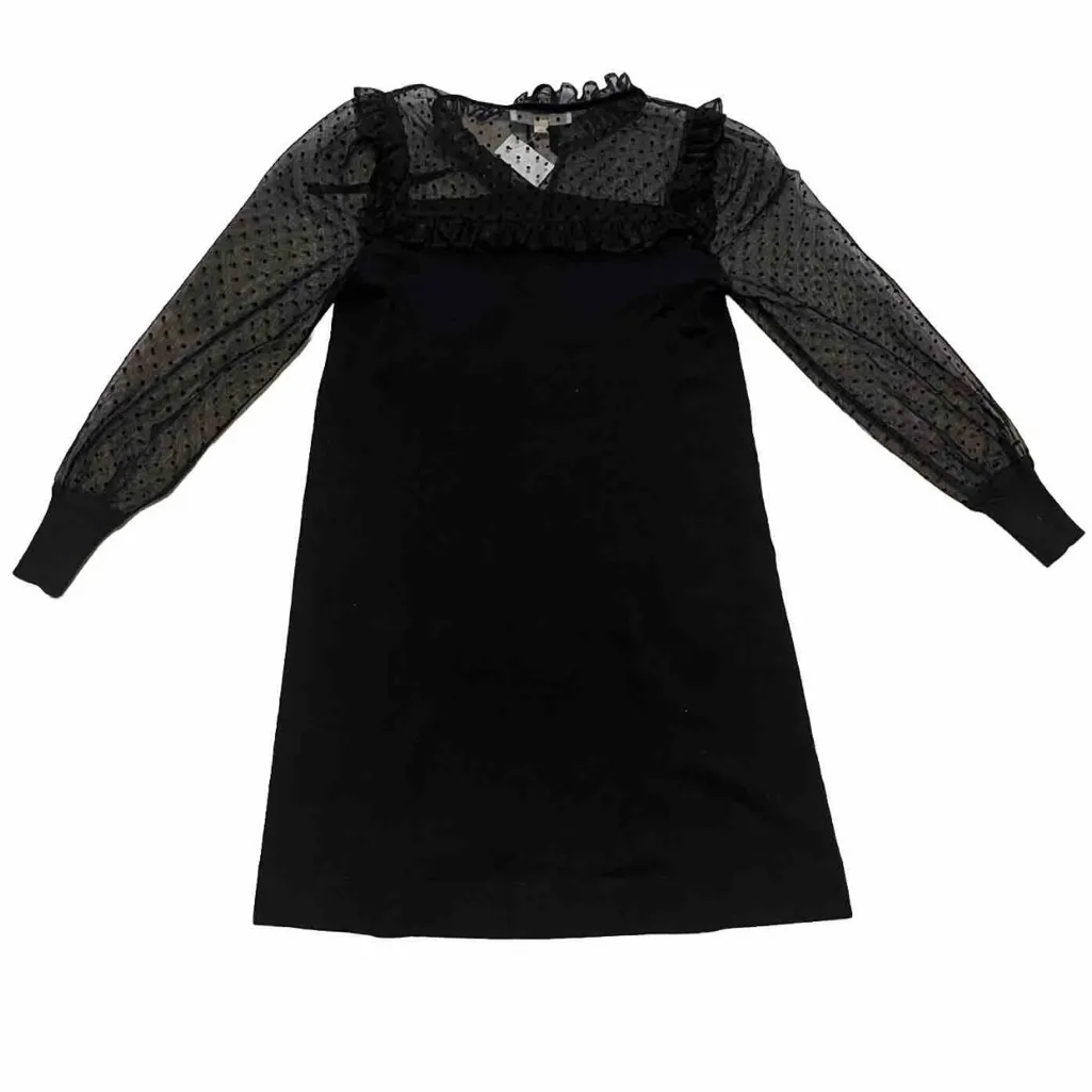 Loft Velvet Dot Mixed Media Sweater Dress Women’s Size XS NWT Holiday Christmas - Image 7