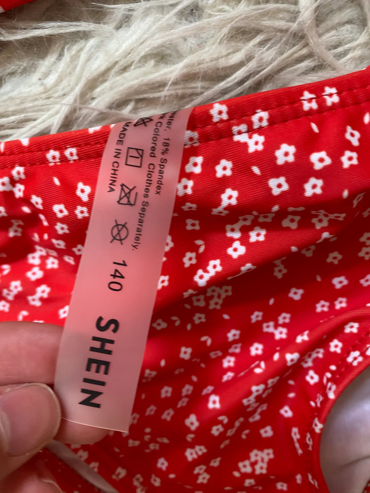 SheIn Red Floral Bikini - Image 2