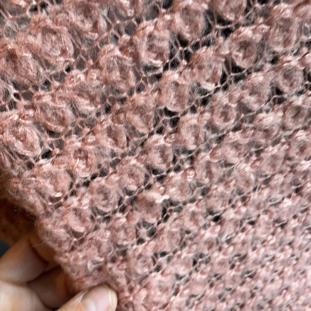 LOVE BY DESIGN Coral Pink Soft See Through Cardigan Size Small - Image 7