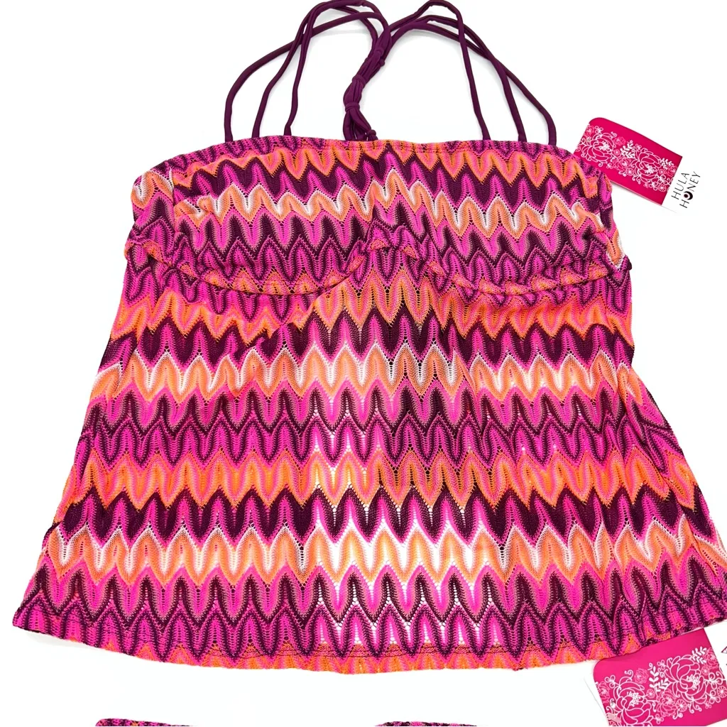 Hula Honey Zigzag Bikini in Pink and Purple - Image 2