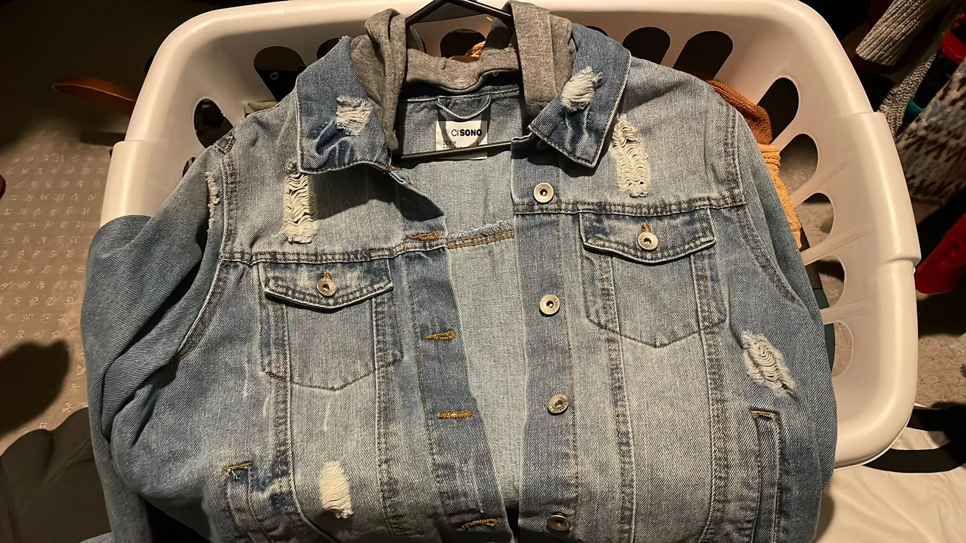 Denim Jacket Ci Sono Distressed - Image 3