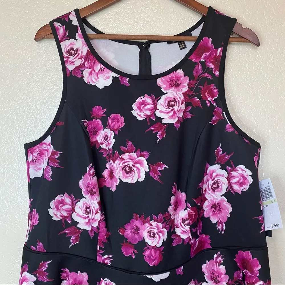 City Studio Floral Print Fit & Flare Dress 20W - Image 5