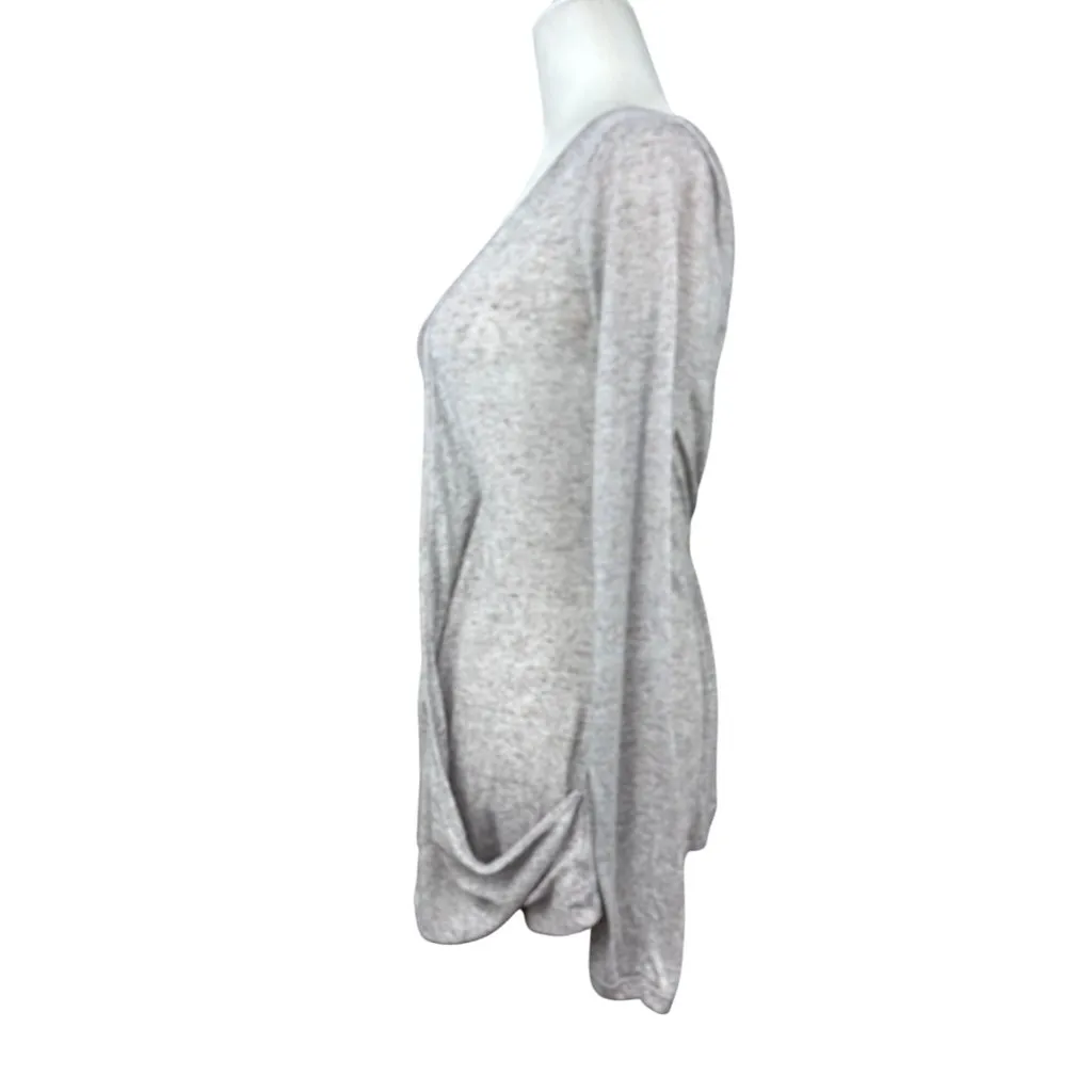 Maurices Chic Cardigan Sweater Knit S Gray Open Front Long Linen Blend Cozy - Image 6