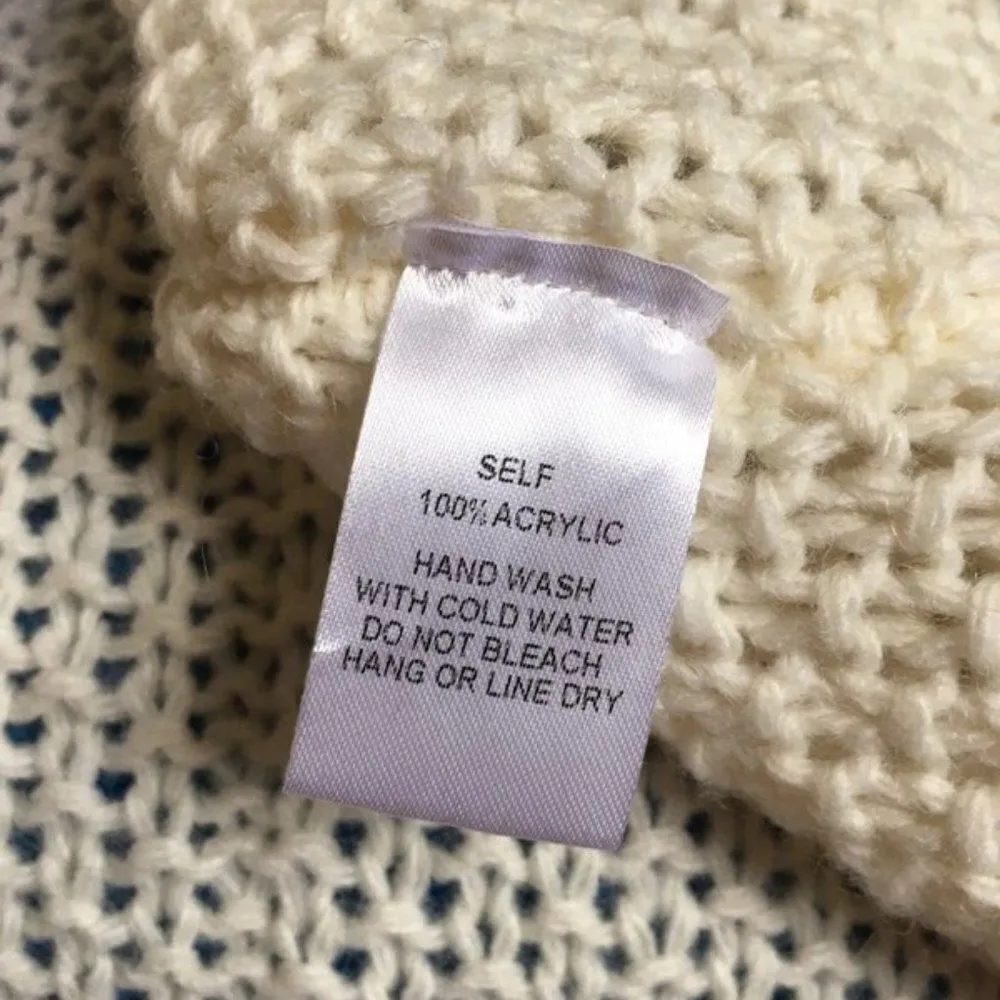 The brand medium grey and cream knit sweater - Image 6