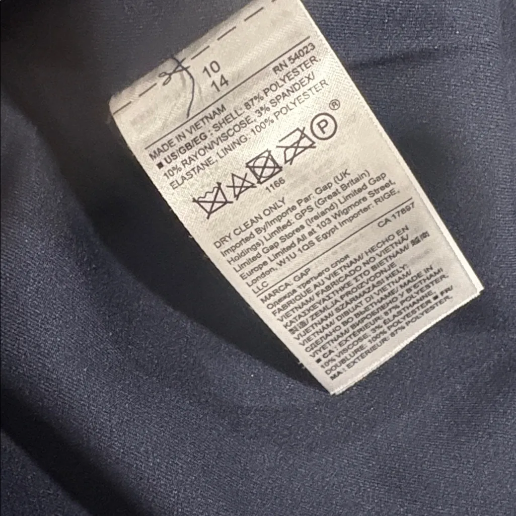 Gap blue grid plaid patch pocket blazer size 10 - Image 6