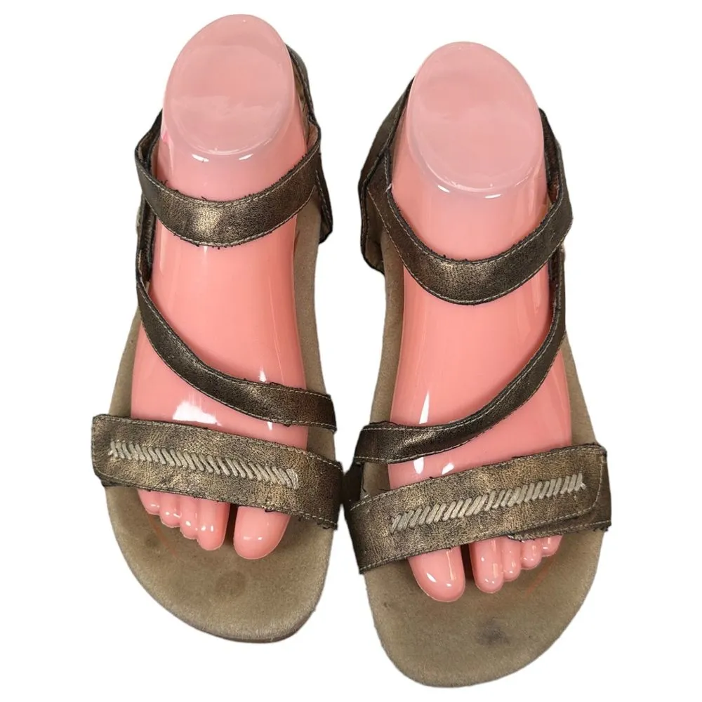 Aetrex Bronze Strappy Sandals Women's Size 40 US 9/9.5 - Image 4